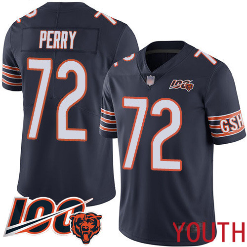 Chicago Bears Limited Navy Blue Youth William Perry Home Jersey NFL Football 72 100th Season